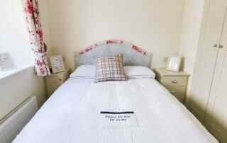 Guest Bedroom in a luxury park home at Crowsheath Estate.